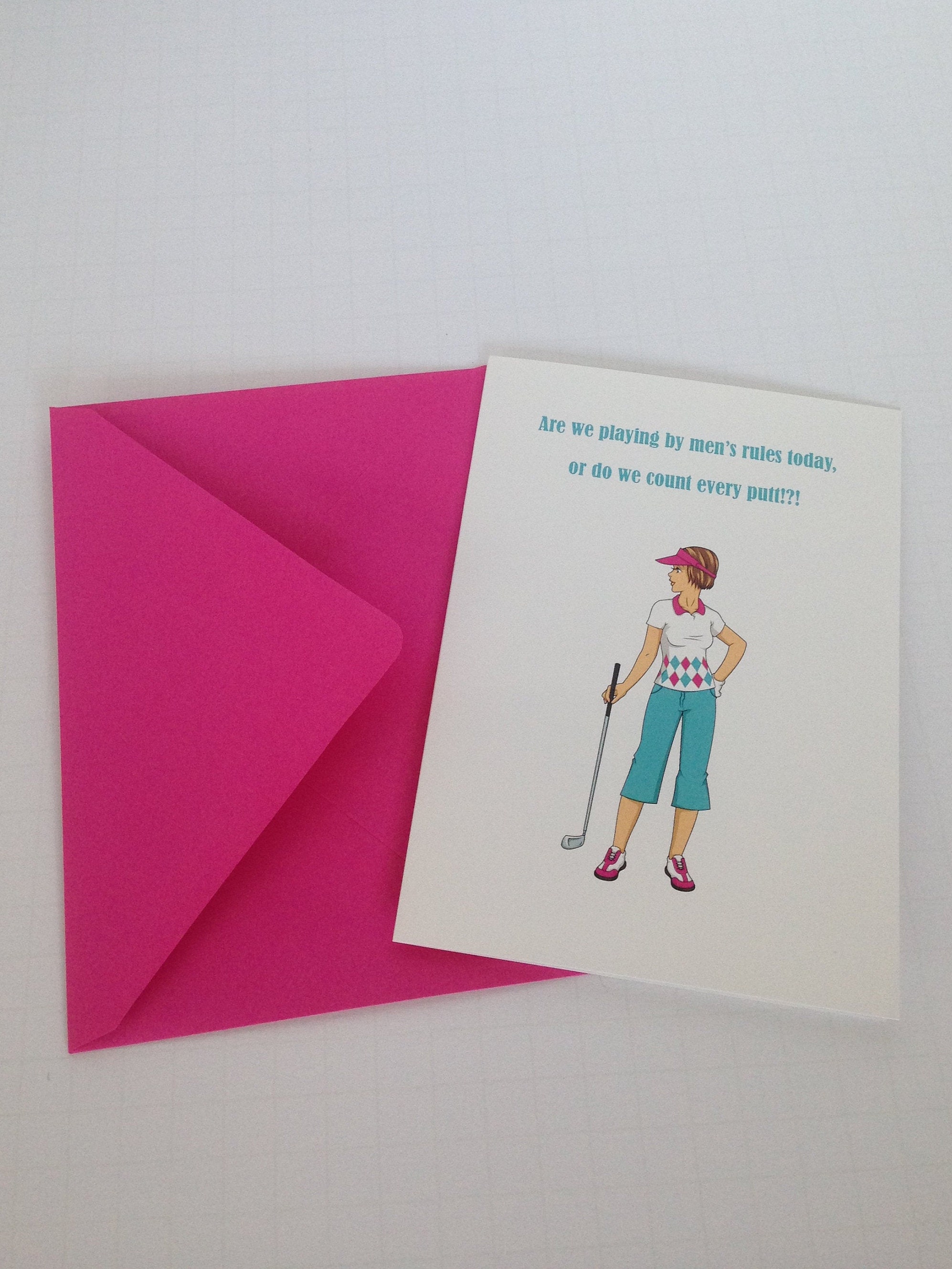 Happy Birthday Female Golfer, Golf Birthday Card Women, Ladies Golf