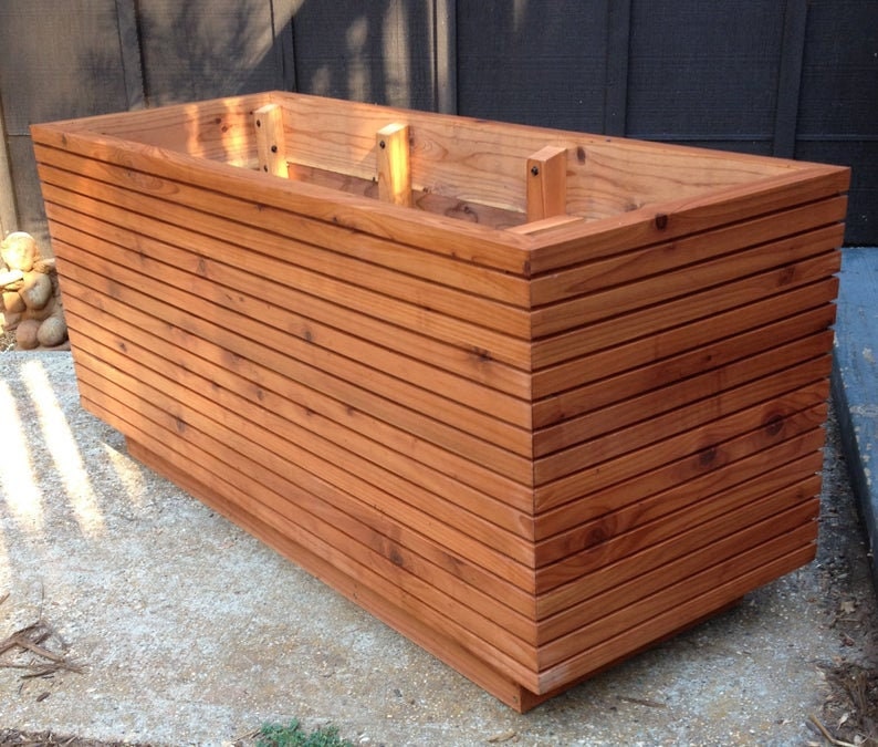 Original Mid-century Modern Planter, Redwood, Custom Orders Original Mid-century Modern Planter, Redwood, Custom Orders