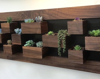 Modern Wall Planter, Vertical Succulent, Wall Art, Wall Planter, Living Wall Planter, Wall Decor, Indoor Outdoor Planter, Herb Planter.