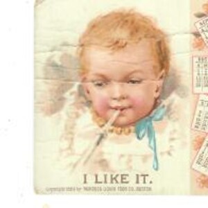 Antique 1890 Victorian Trad Card Murdock Liquid Food Co. Boston 6" Wide by 2.5" Free Shipping