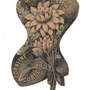 Antique 1877-1880 Dr. Warner's Coraline Corset Advertising Card Free Shipping