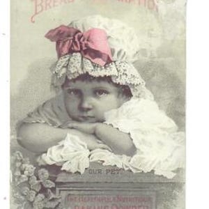 Antique Victorian Prof. Hosford's Self Raising Bread Preparation Baking Powder Advertising Card Free Shipping.