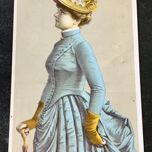 Antique The Climax Hat 1886 NYC Hill Brothers Millinery Victorian Trade Card Free Shipping
