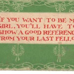 Antique Funny, Romantic Greeting Post Card 1900-1920