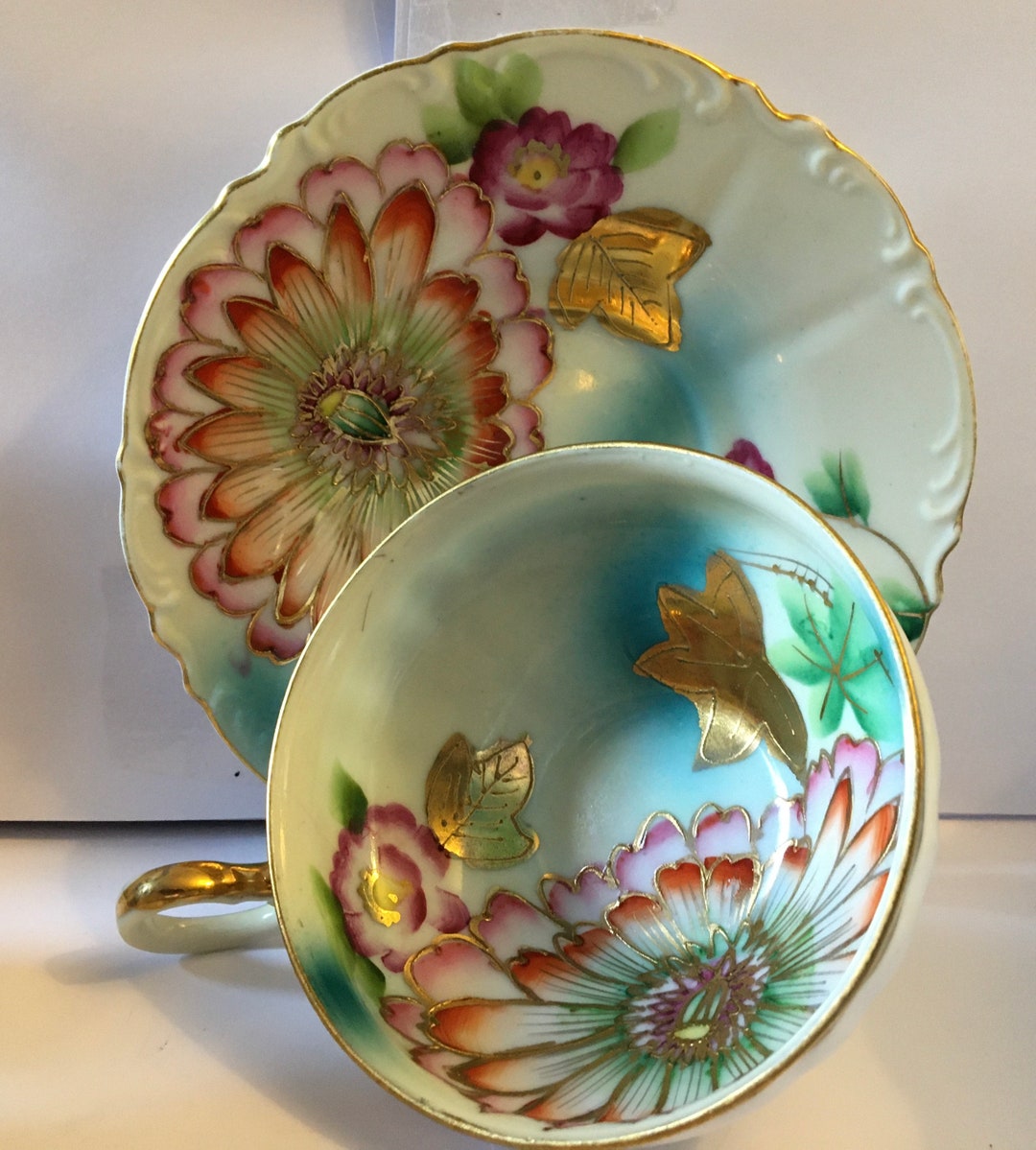 Vintage Hand Painted Occupied Japan Tea Cup and Saucer 1945-1952 ...
