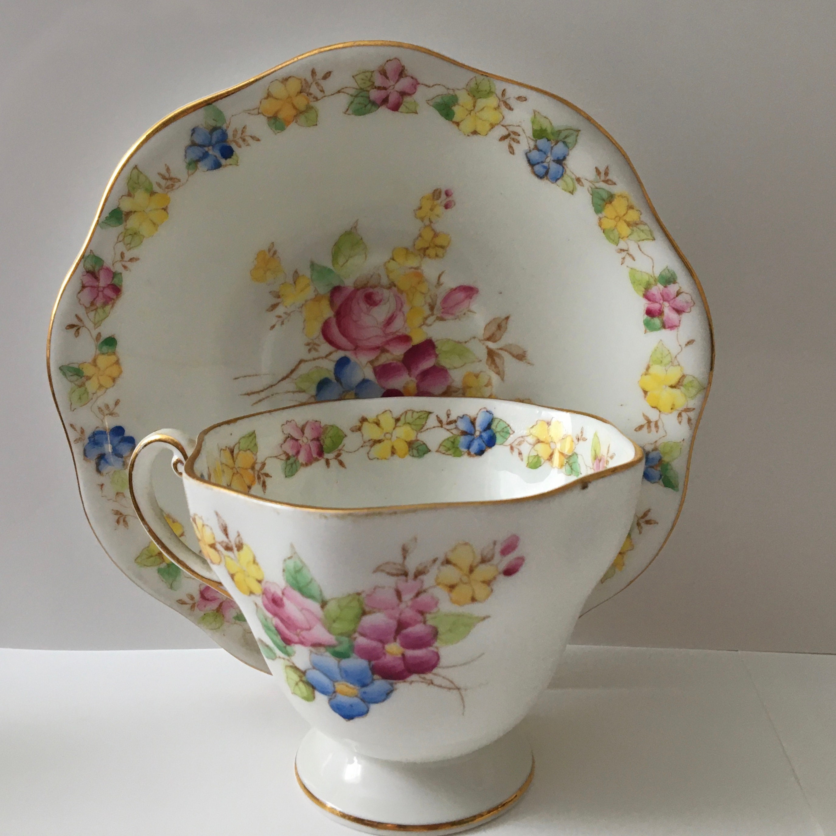 Vintage Foley Fine Bone China Tea Cup and Saucer Footed and Etsy Canada