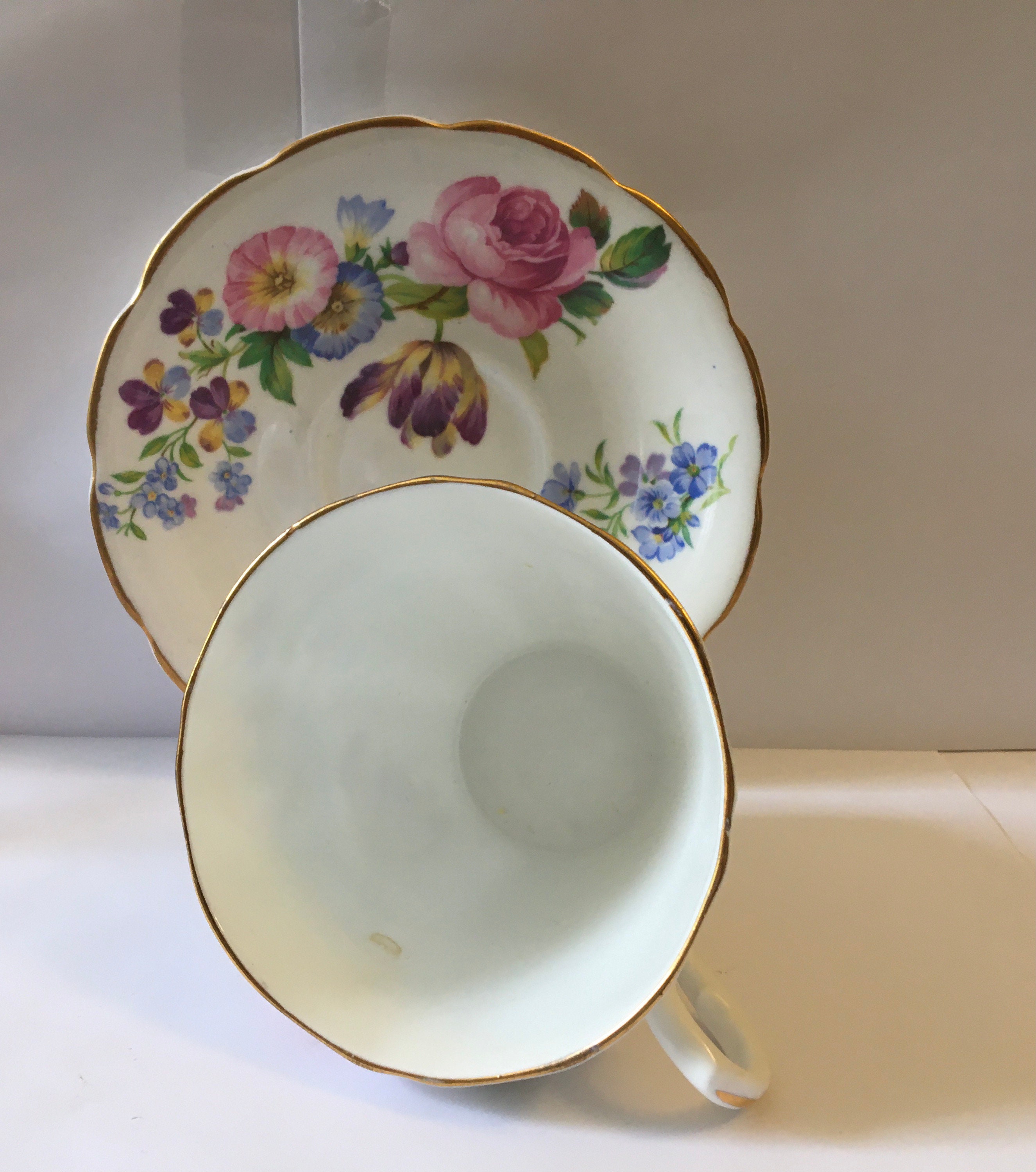 Vintage Royal Stuart Fine Bone China Tea Cup and Saucer Rg 497 Free
