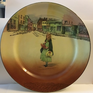 Vintage Royal Doulton Little Nell * Dickens Ware Series 10&quot; Plate D5175 * FREE SHIPPING