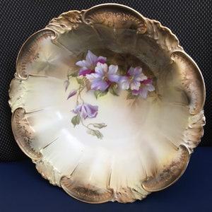 Antique R.S. Prussia Cabinet Bowl hand Painted Gorgeous 1890-1900 FREE SHIPPING