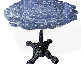 Textured Free-Flow Zinc Table Top from Artisan Cast Zinc- Top Only