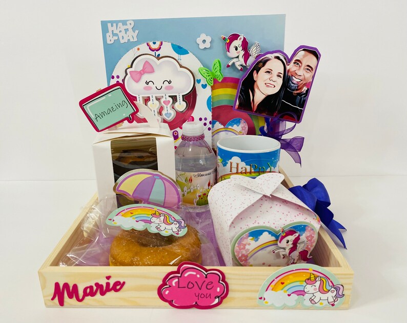 Personalized Breakfast Tray Birthday Gift Mothers Day Love Details Cute