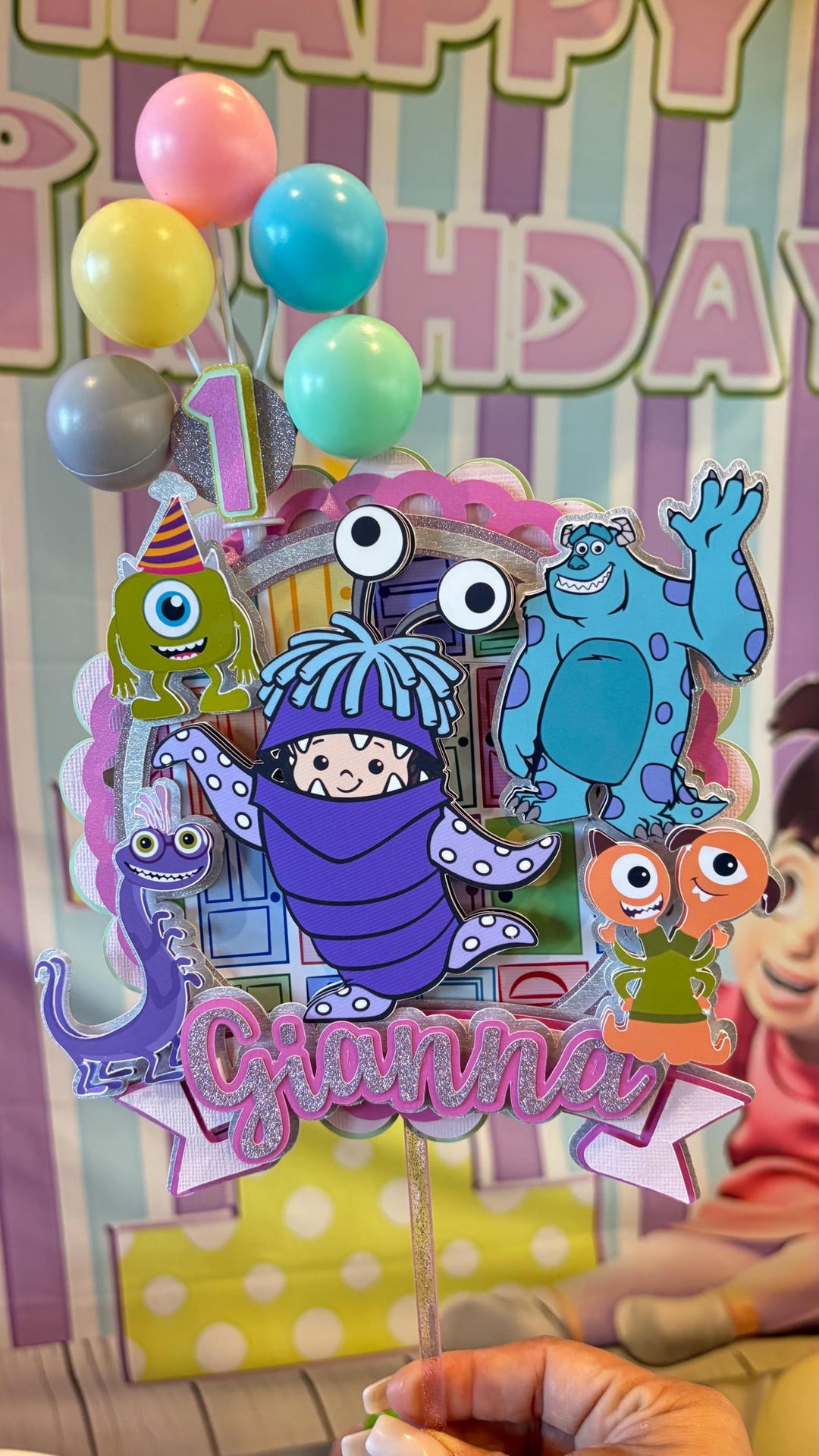 Boo Cake Topper - Monster Inc Inspired Birthday Party Decor - Etsy
