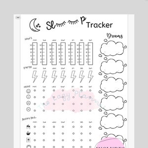 Sleep Tracker Weekly Template