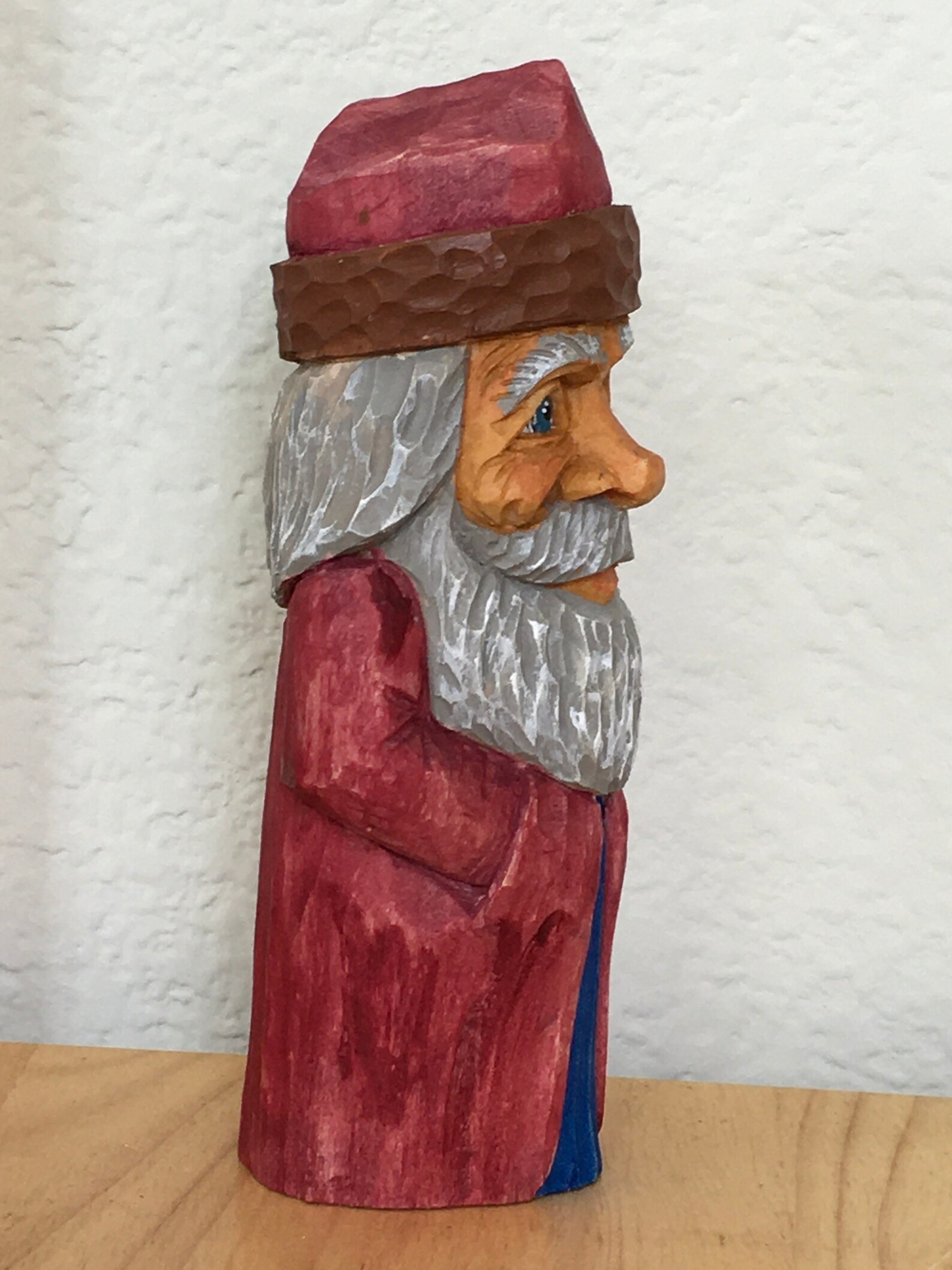 Hand carved Santa Gnome wood carving Etsy
