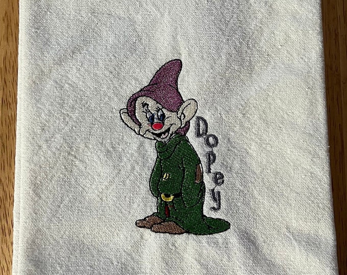 Dopey, Seven Dwarfs Kitchen Towel, Dish Towel - Etsy