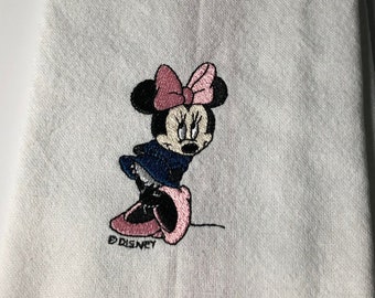 Minnie Mouse Embroidered Kitchen Towel, Vintage Design
