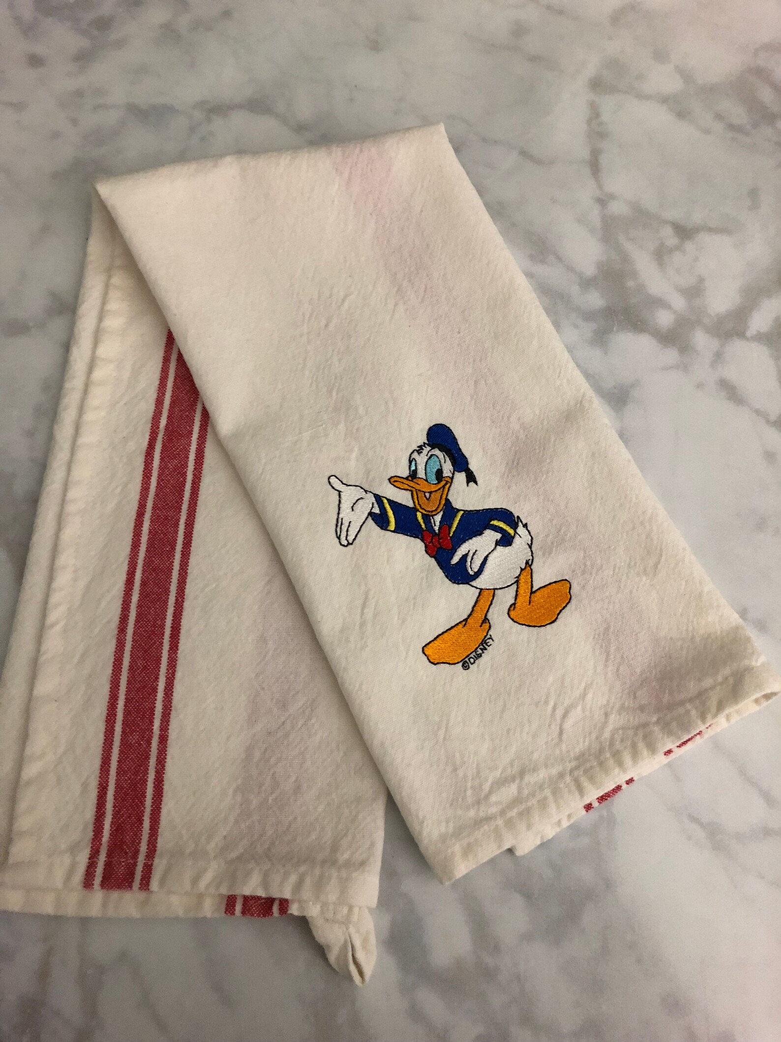 Donald Duck, Tea Towel, Kitchen Towel, Dish Towel, Hand Towel Etsy