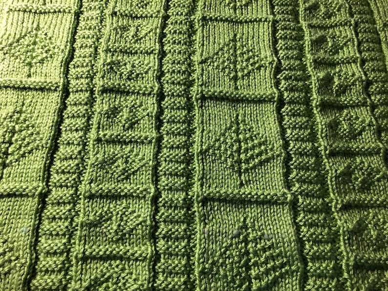 wheel chair blanket knitted baby blanket Afghan baby blanket Tree of Life Green