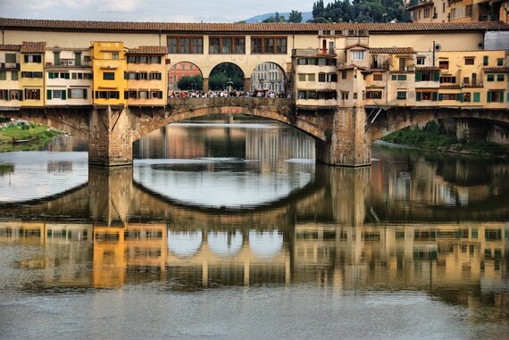 Ponte Vecchio Arno River Florence Firenze Tuscany Etsy