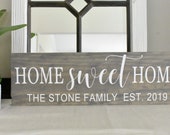 Home Sweet Home, Established Date Sign, Personalized Sign, New Home Sign, Realtor Gift