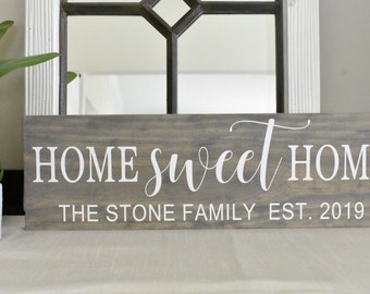 Home Sweet Home, Established Date Sign, Personalized Sign, New Home Sign, Realtor Gift