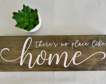There’s No Place Like Home Sign, Home Decor Sign, Home Sign, Wood Sign