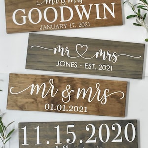 Wedding Sign, Engagement Announcement, Mr and Mrs Sign, Wedding Decor, Wedding Gift