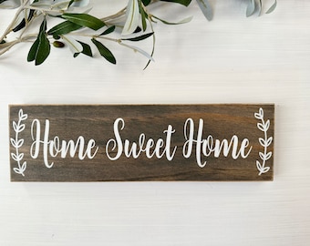 Home Sweet Home Wood Sign, Established Date Sign, Personalized Sign, Farmhouse Style Decor