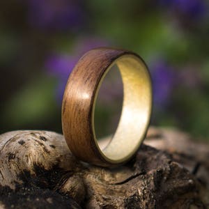 Mens wood wedding ring, Rosewood and maple bentwood ring, Womens wood ring, Wood rings, Bentwood ring, Wood wedding ring, Handmade wood ring