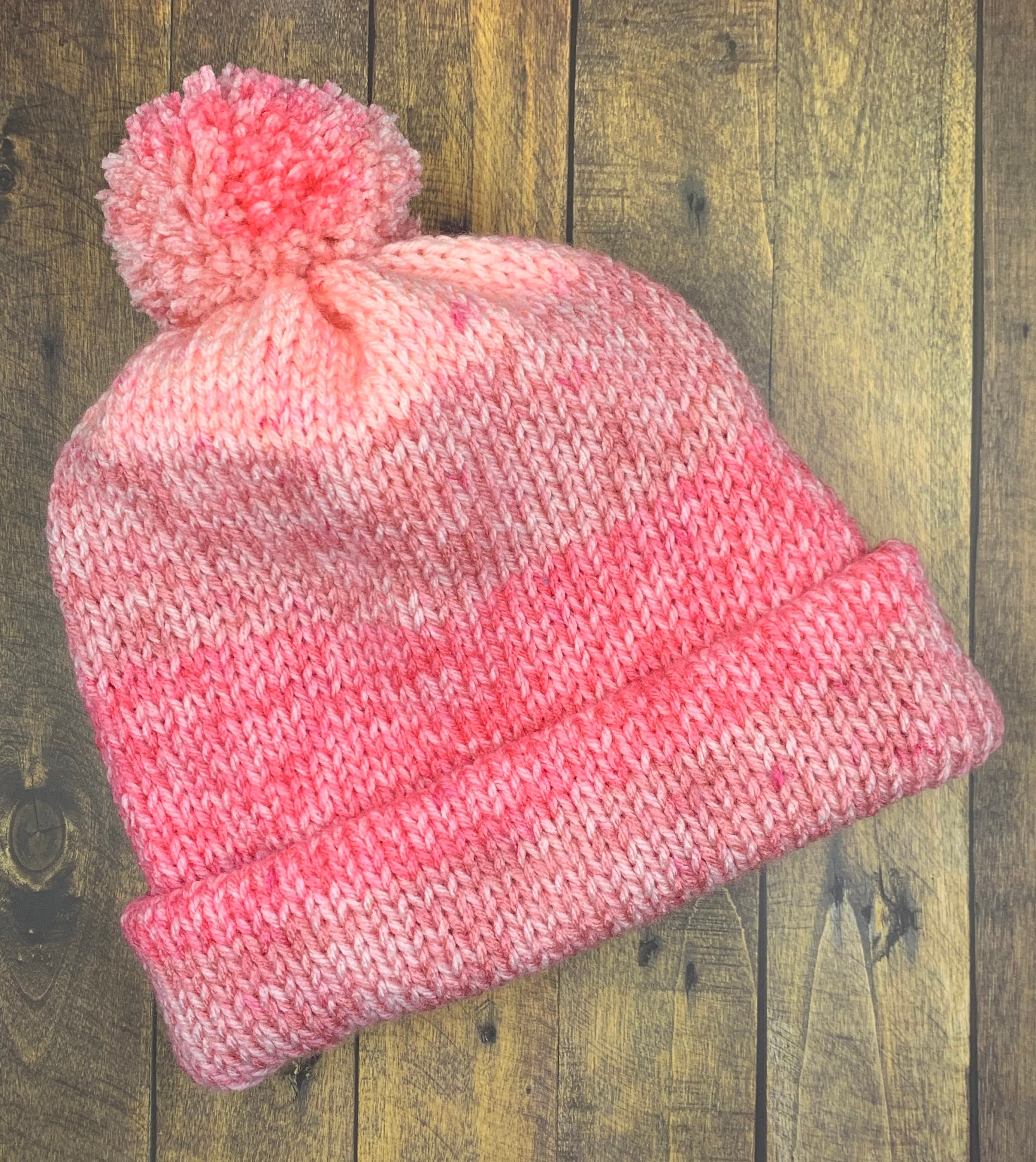 Pink Ombre Knit Hat - Etsy display picture 1