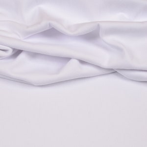 Hilco Bündchenstoff Bündchenstrick Bündchen Feinripp Schlauchware weiß  Meterware ab 25 cm