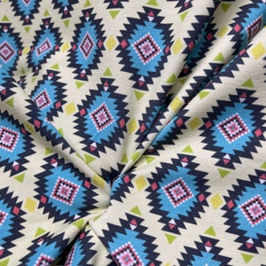 Hilco Jersey Tapis Ethno Diamonds yellow blue REST 1.2 meters