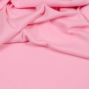 Hilco Bündchenstoff Bündchenstrick Bündchen Feinripp Schlauchware rosa Meterware ab 25 cm