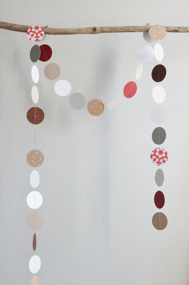 Garland Lozenge cardstock paper Garland of high quality glitter paper patterned front and back embossed paper