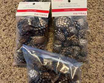 STORE CLOSING-priced to sell remaining inventory! Pinecones for crafting and decorating, holiday craft supplies, craft pinecones