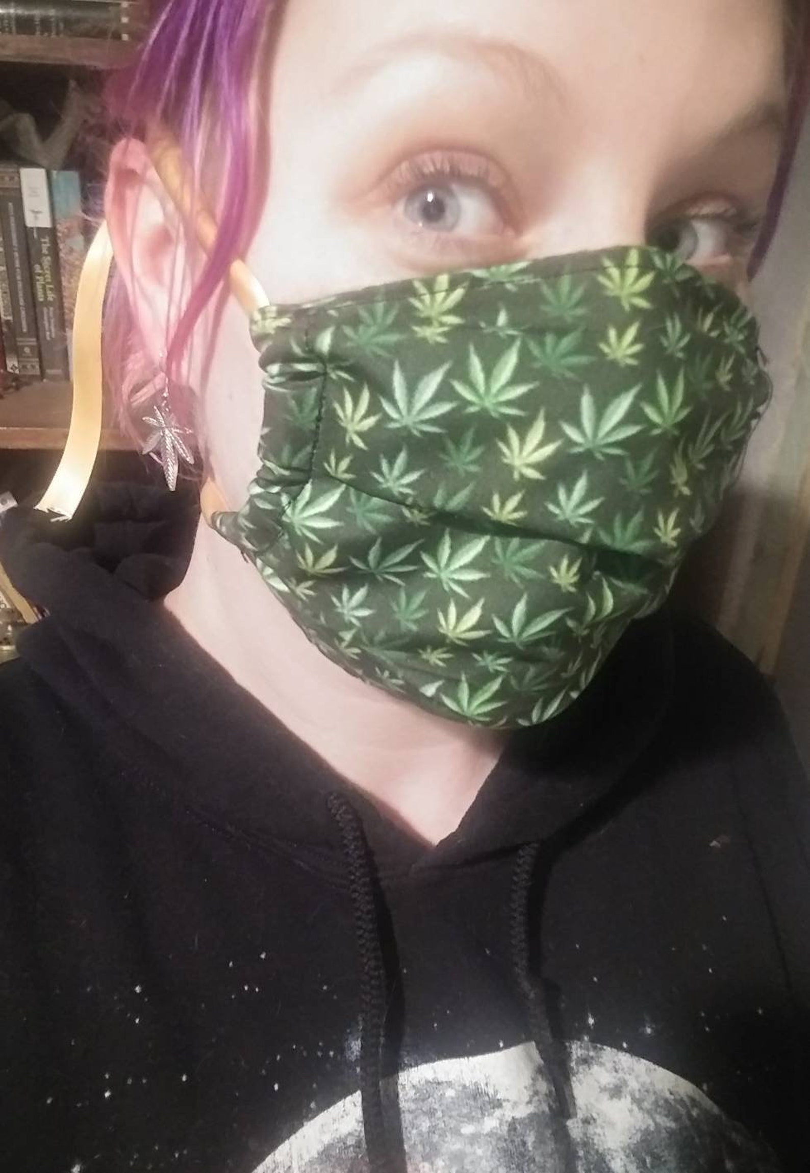 Weed leaf print mask pot print mask covid cover best stoner Etsy