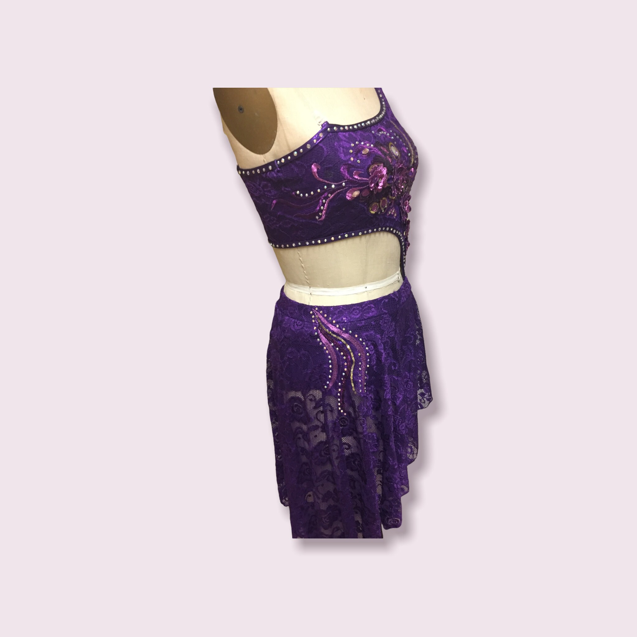 Competitive Costume Made to Order Purple Dance Costume With