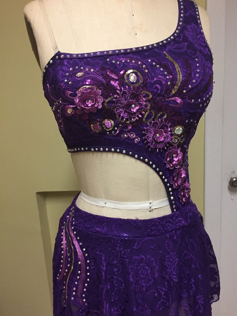 Competitive Costume Made to Order Purple Dance Costume With Etsy Canada