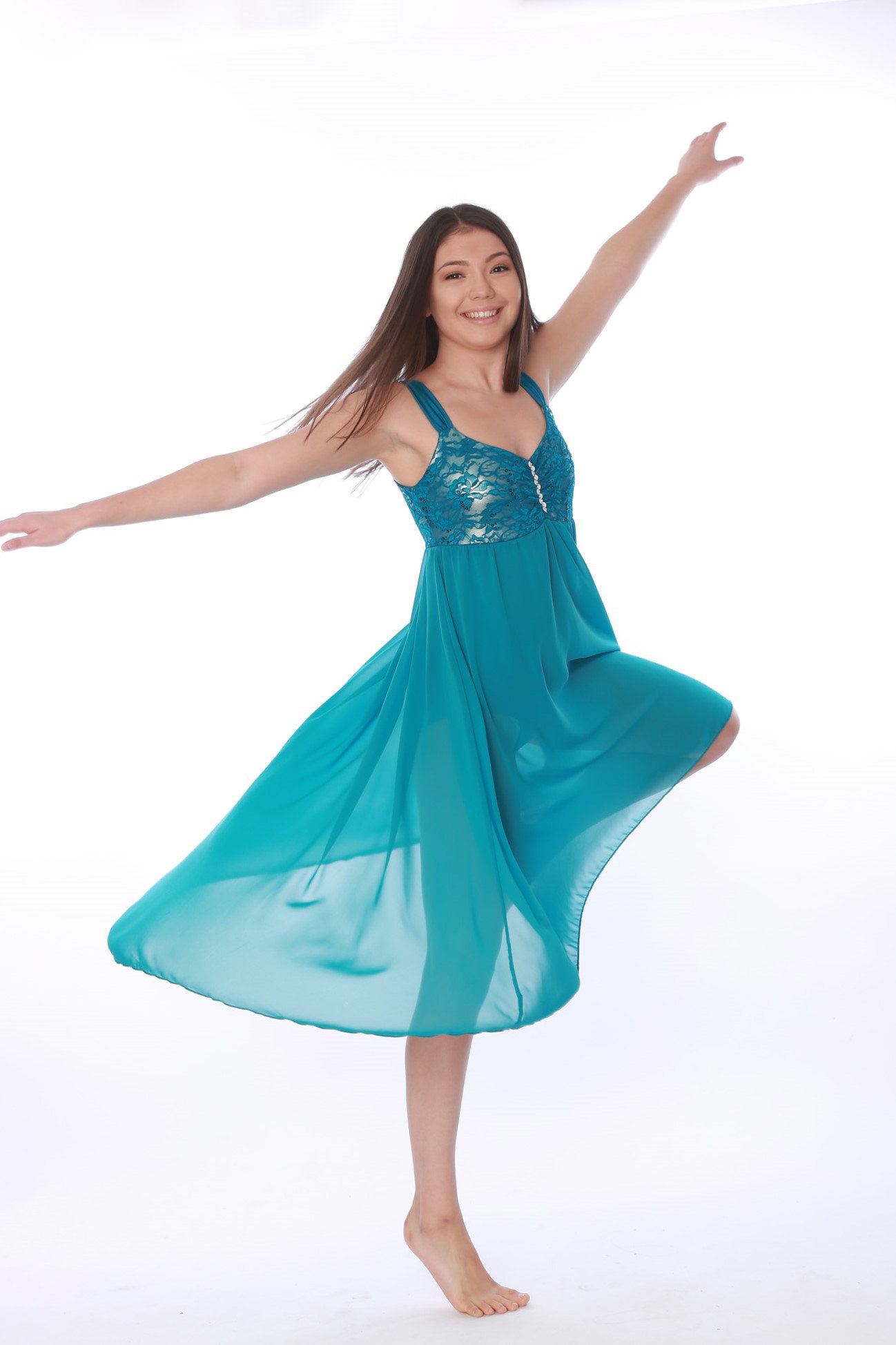 Competition Lyrical Dance Costume in Sequin Lace and a Chiffon Etsy Canada