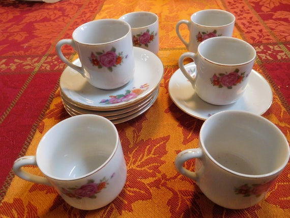 Sgk China Occupied Japan Set Of 6 Demitassee Tea Cups And Etsy