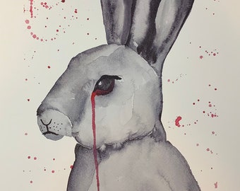 Crying Bunny Rabbit Etsy