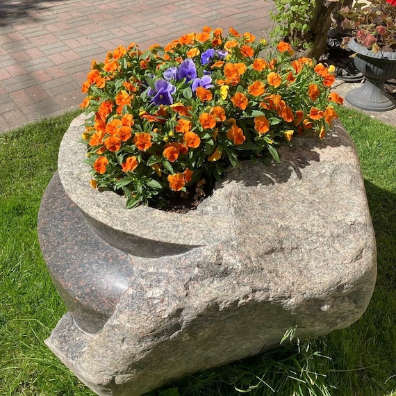 Handgeschnitzter Granit-Blumenkasten - Garten-Kunst-Skulptur - Etsy  sterreich