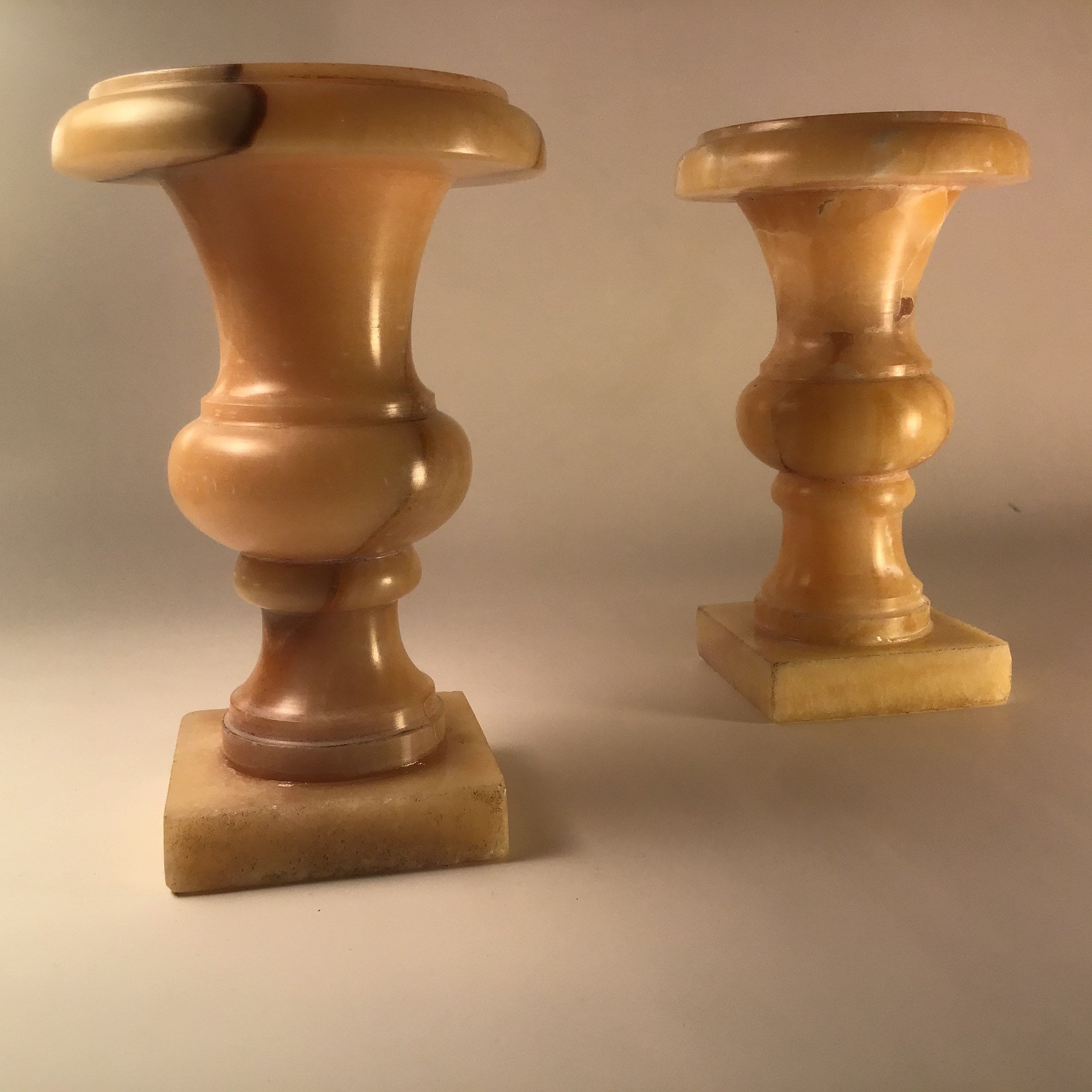 イエローオニキス大理石花瓶、クラシックな石の装飾、2個セット - Etsy