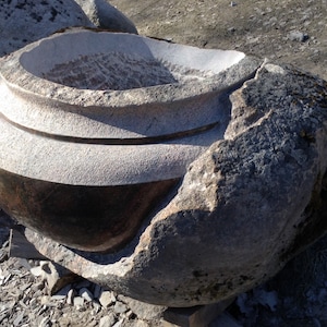 Flower Pot, Natural Granite Boulder, Big Size Stone Sculpture, Gardening, Japan Garden Style, Outdoor Designe Element, Home and City, Street