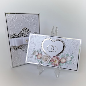 Carte de voeux de mariage, Carte de mariage avec boîte, Carte de mariage élégante, Carte-cadeau de mariage, Cadeau pour jeunes mariés, Cadeau pour mariage