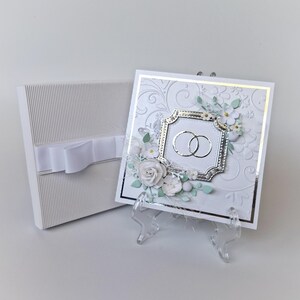 Wedding gift card, Wedding card with a box, Elegant wedding card, Greeting card, Gift for newlyweds, Gift for wedding