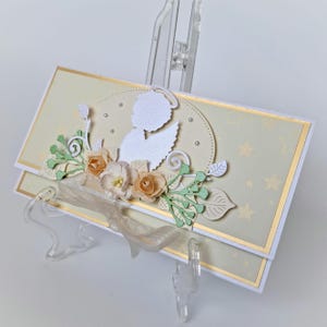 Idee doopcadeau, doopenvelop, dooppostenvelop, versierde envelop, doopcadeau, envelop, engelenmeisje
