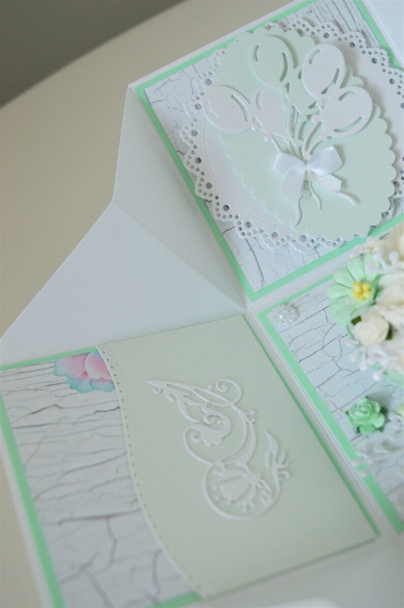 Surprise exploding box Exploding box card Explosion box card Unique Birthday card Floral Birthday card Floral explosion box card