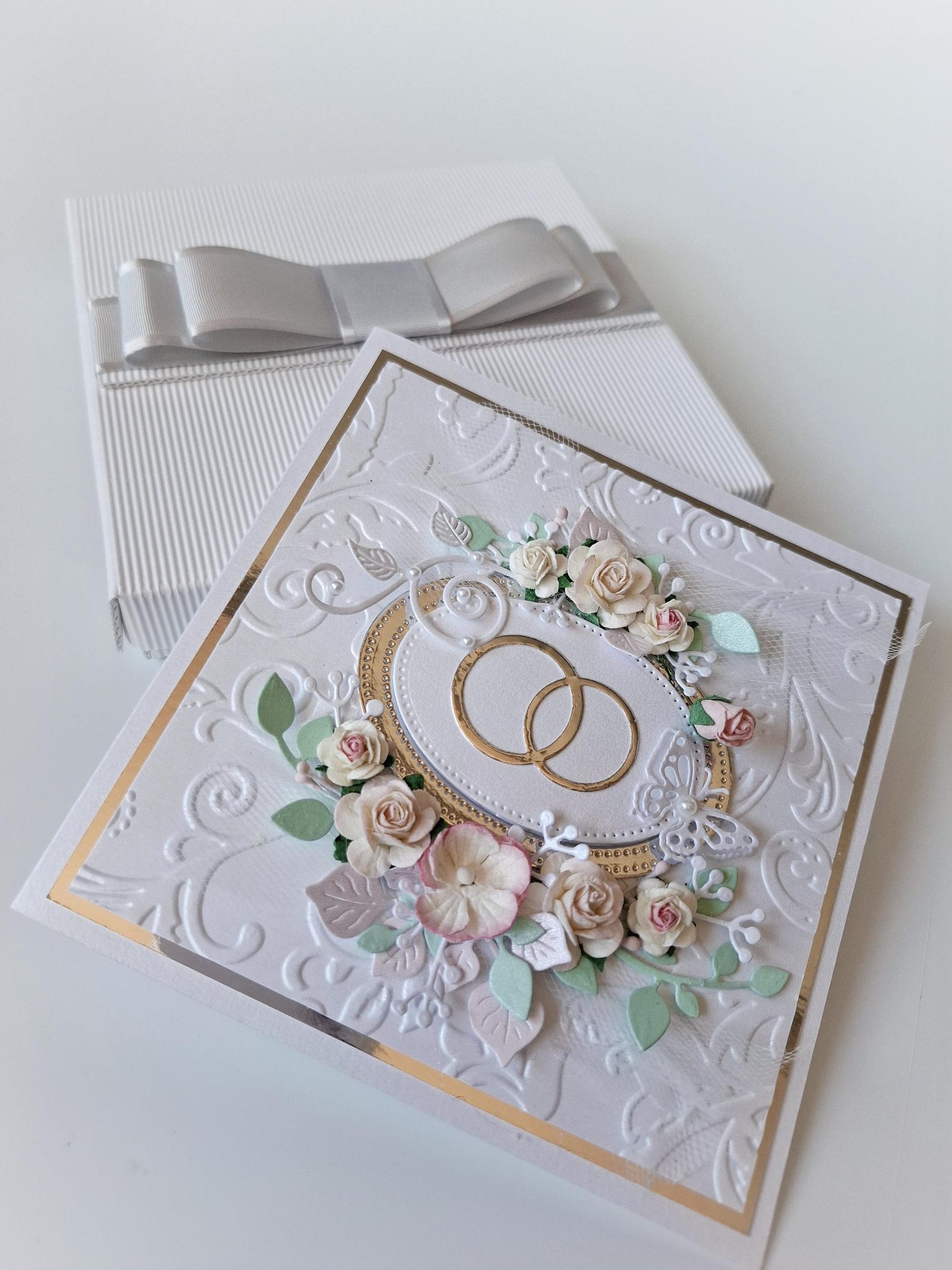 Handmade Wedding Card Wedding Card With A Box Elegant Wedding Card 