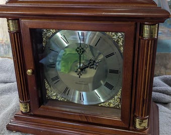 Bulova B1843 Bramley Walnut Mantle Clock - Westminster Chime Working